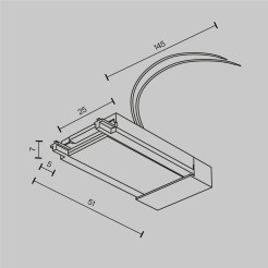 MAYTONI Komponenty do natynkowego systemu szynowego Accessories for tracks Radity TRA084B-11W