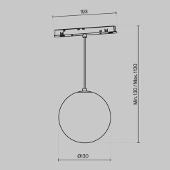 MAYTONI Lampa szynowa wisząca Luna 5W LED 340lm 3000-6000K 90 CRI Dimmable  TR039-4-5W3K-WW-DS-W-1