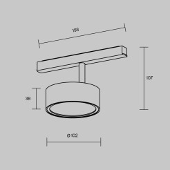 MAYTONI Ścieżka świetlna Rado 18W LED 994lm 2700-6000K 90 CRI Dimmable  TR040-4-18W3K-DS-BBS