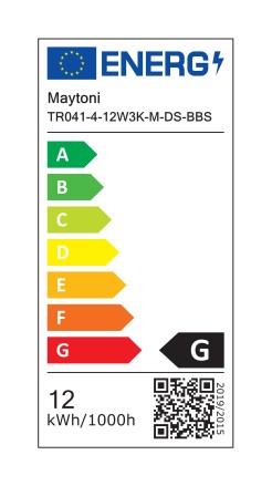 MAYTONI Lampa szynowa wisząca Focus LED 12W LED 1014lm 2700-6000K 90 CRI Dimmable  TR041-4-12W3K-M-DS-BBS