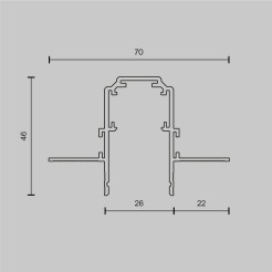 MAYTONI Wbudowany szynoprzewód Busbar trunkings Exility TRX034-421.12W