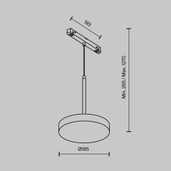 MAYTONI Ścieżka świetlna Plato 15W LED 769lm 2700-6000K 90 CRI Dimmable  TR123-4-15W-DS-B