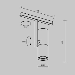 MAYTONI Ścieżka świetlna Elti 12W LED 947lm 2700-6000K 90 CRI Dimmable  TR005-4-12W-DS-B