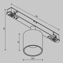 MAYTONI Ścieżka świetlna Alfa S 7W LED 390lm 2700-6000K 90 CRI Dimmable  TR132-4-7W-DS-BS