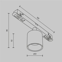MAYTONI Ścieżka świetlna Alfa S 7W LED 380lm 3000K 90 CRI  TR132-2-7W3K-BS