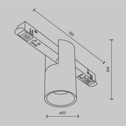 MAYTONI Ścieżka świetlna Alfa 7W LED 370lm 3000K 90 CRI  TR122-2-7W3K-BS