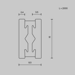 MAYTONI Natynkowy/zwieszany szynoprzewód Busbar trunkings Flarity TRX154-112BS