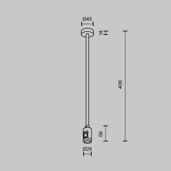 MAYTONI Elementy systemu szynowego Accessories for tracks Flarity TRA158C-BL1-BS