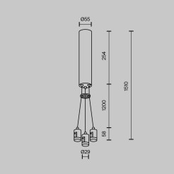 MAYTONI Elementy systemu szynowego Accessories for tracks Flarity TRA154SW-BB-R-BS