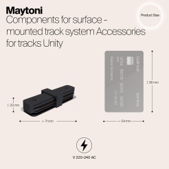 MAYTONI Komponenty do natynkowego systemu szynowego Accessories for tracks Unity TRA001C-11B