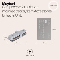 MAYTONI Komponenty do natynkowego systemu szynowego Accessories for tracks Unity TRA001C-11W