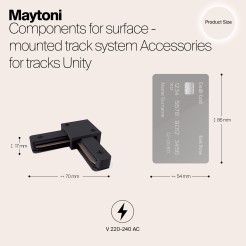MAYTONI Komponenty do natynkowego systemu szynowego Accessories for tracks Unity TRA001CL-11B