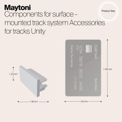 MAYTONI Komponenty do natynkowego systemu szynowego Accessories for tracks Unity TRA001EC-11W