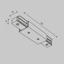 MAYTONI Komponenty do natynkowego systemu szynowego Accessories for tracks Unity TRA001CB-11B