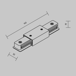 MAYTONI Komponenty do natynkowego systemu szynowego Accessories for tracks Unity TRA001CB-11W