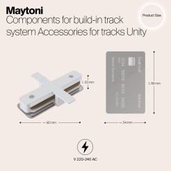 MAYTONI Komponenty do systemu szyn do wbudowany Accessories for tracks Unity TRA002C-11W