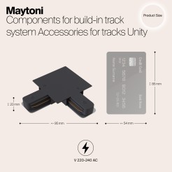 MAYTONI Komponenty do systemu szyn do wbudowany Accessories for tracks Unity TRA002CL-11B