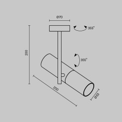 MAYTONI Spot reflektor sufitowy 1punktowy Natynkowy Elti 10W GU10 C020CL-01GB