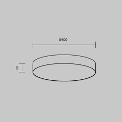 MAYTONI Lampa sufitowa Zon 90W LED 4970lm 3000K 90 CRI  C032CL-90W3K-RD-MG