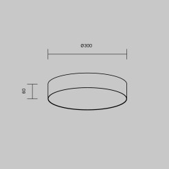 MAYTONI Lampa sufitowa Zon 36W LED 1800lm 3000K 90 CRI  C032CL-36W3K-RD-B