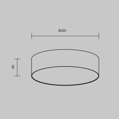 MAYTONI Lampa sufitowa Zon 24W LED 1240lm 3000K 90 CRI  C032CL-24W3K-RD-B