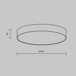 MAYTONI Lampa sufitowa Zon 45W LED 2540lm 3000K 90 CRI  C032CL-45W3K-RD-B