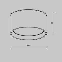 MAYTONI Spot reflektor sufitowy 1punktowy Natynkowy Hydra 15W LED 1320lm 3000K 90 CRI C090CL-15W3K-W
