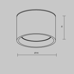 MAYTONI Spot reflektor sufitowy 1punktowy Natynkowy Hydra 10W LED 650lm 3000K 90 CRI C090CL-10W3K-MG