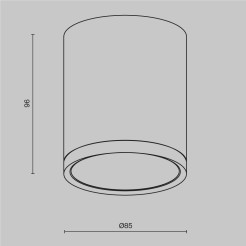 MAYTONI Spot reflektor sufitowy 1punktowy Natynkowy Hoop 12W GX53 C086CM-GX53-MRD-B