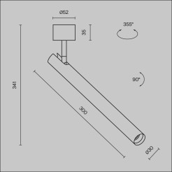 MAYTONI Spot reflektor sufitowy 1punktowy Natynkowy Focus T 6W LED 270lm 3000K 90 CRI C141CL-L300-6W3K-B