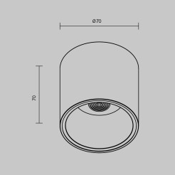 MAYTONI Spot reflektor sufitowy 1punktowy Natynkowy Alfa LED 12W LED 900lm 4000K 90 CRI C064CL-L12W4K