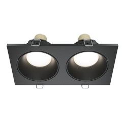 MAYTONI Spot reflektor sufitowy 2punktowy Wbudowany Zoom 10W GU10 DL033-2-02B