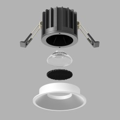 MAYTONI Spot reflektor sufitowy 1punktowy Wbudowany Round 12W LED 920lm 3000K 90 CRI DL058-12W3K-W