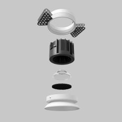 MAYTONI Spot reflektor sufitowy 1punktowy Wbudowany Round 12W LED 920lm 3000K 90 CRI DL058-12W3K-TRS-W