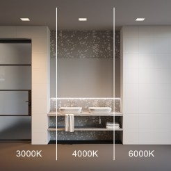 MAYTONI Spot reflektor sufitowy 1-punktowy Wbudowany Okno 24W LED 1730lm 3000-6000K 90 CRI DL056-24W3-4-6K-W