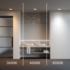 MAYTONI Spot reflektor sufitowy 1-punktowy Wbudowany Okno 24W LED 1840lm 3000-6000K 90 CRI DL055-24W3-4-6K-W