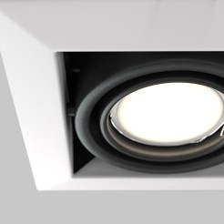 MAYTONI Spot reflektor sufitowy 1punktowy wbudowany Obrotowy Metal Modern 10W GU10 DL008-2-01-W