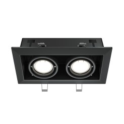 MAYTONI Spot reflektor sufitowy 2punktowy wbudowany Obrotowy Metal Modern 10W GU10 DL008-2-02-B