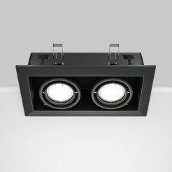 MAYTONI Spot reflektor sufitowy 2punktowy wbudowany Obrotowy Metal Modern 10W GU10 DL008-2-02-B
