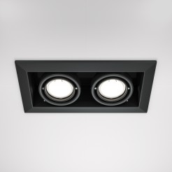 MAYTONI Spot reflektor sufitowy 2punktowy wbudowany Obrotowy Metal Modern 10W GU10 DL008-2-02-B