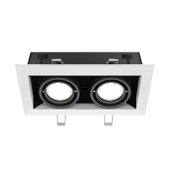 MAYTONI Spot reflektor sufitowy 2punktowy wbudowany Obrotowy Metal Modern 10W GU10 DL008-2-02-W