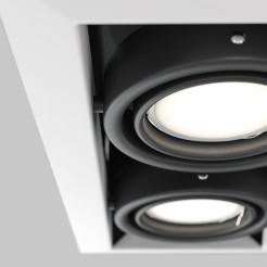 MAYTONI Spot reflektor sufitowy 2punktowy wbudowany Obrotowy Metal Modern 10W GU10 DL008-2-02-W
