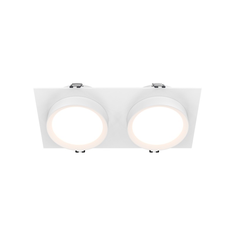 MAYTONI Spot reflektor sufitowy 2punktowy Wbudowany Hoop 12W GX53 DL086-02-GX53-SQ-W
