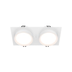MAYTONI Spot reflektor sufitowy 2punktowy Wbudowany Hoop 12W GX53 DL086-02-GX53-SQ-W
