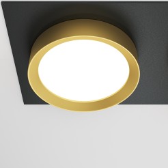MAYTONI Spot reflektor sufitowy 2punktowy Wbudowany Hoop 12W GX53 DL086-02-GX53-SQ-BG