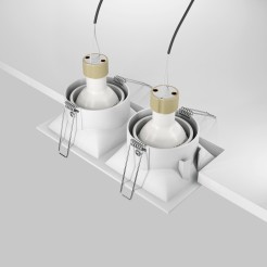 MAYTONI Spot reflektor sufitowy 2punktowy Wbudowany Obrotowy Dot 10W GU10 DL029-2-02W