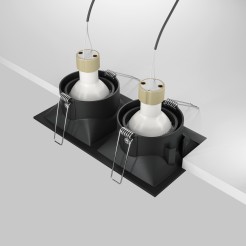 MAYTONI Spot reflektor sufitowy 2punktowy Wbudowany Obrotowy Dot 10W GU10 DL029-2-02B