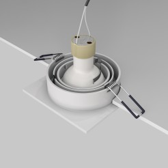 MAYTONI Spot reflektor sufitowy 1punktowy Wbudowany Obrotowy Atom 10W GU10 DL024-2-01W