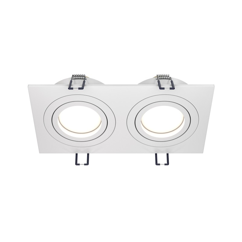 MAYTONI Spot reflektor sufitowy 2punktowy Wbudowany Obrotowy Atom 10W GU10 DL024-2-02W