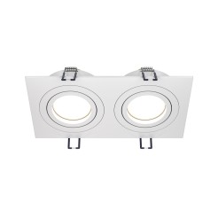 MAYTONI Spot reflektor sufitowy 2punktowy Wbudowany Obrotowy Atom 10W GU10 DL024-2-02W